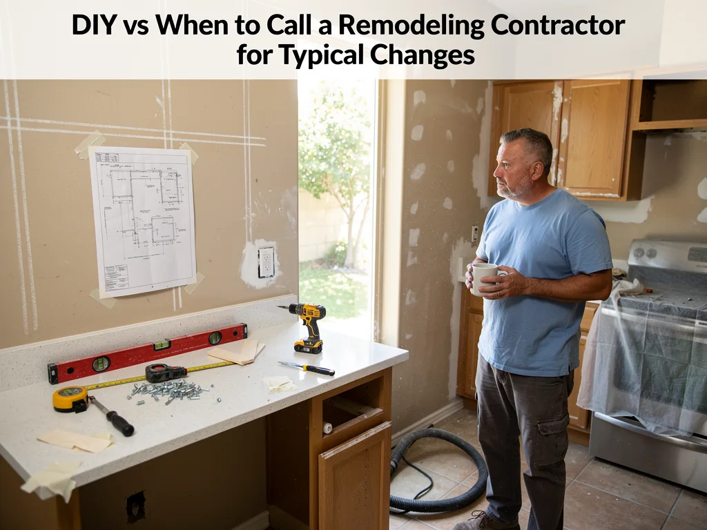 DIY vs When to Call a Remodeling Contractor for Typical Changes