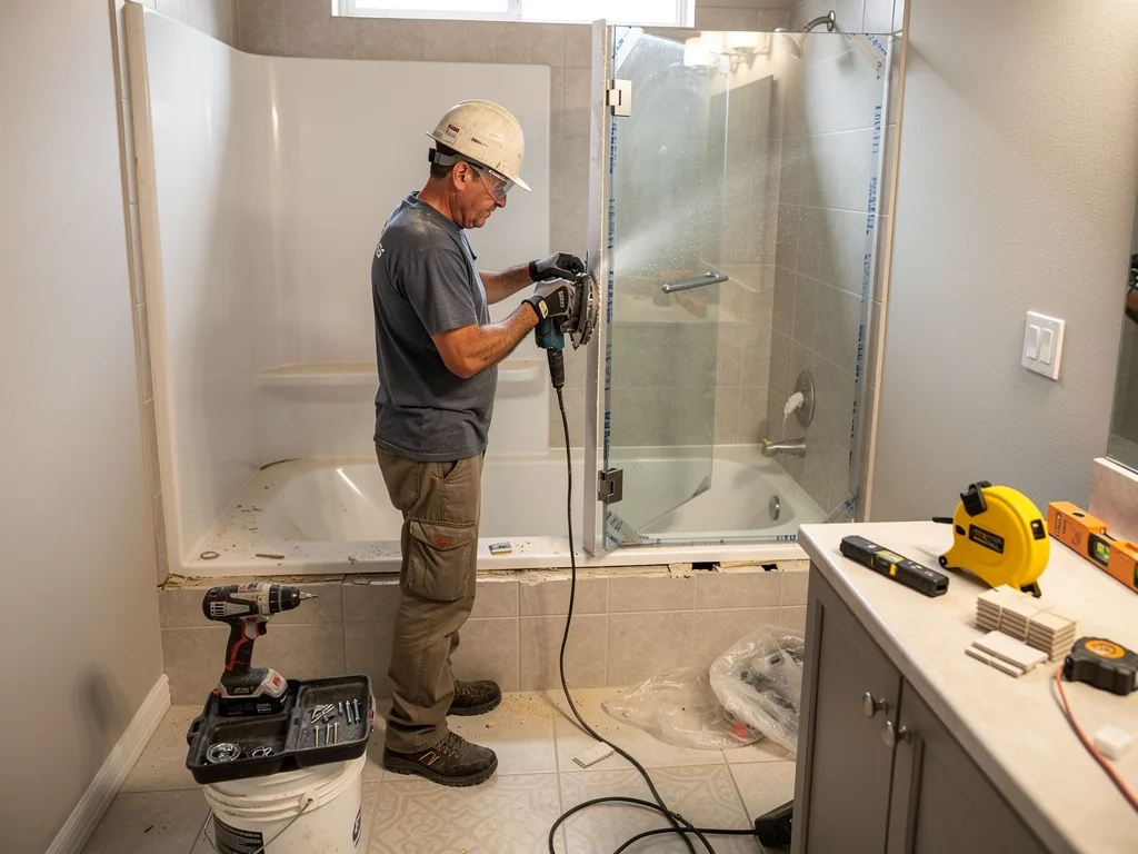 Tub-to-Shower Conversion